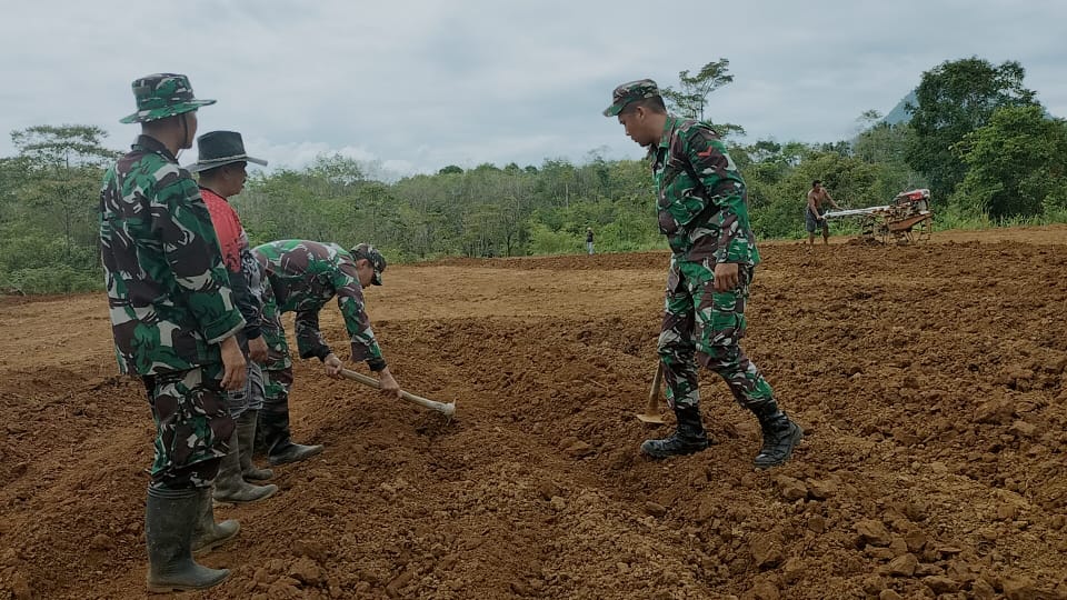 Kodim 0409 RL Garap 5 Hektare Lahan Tidur Jadi Lahan Produktif