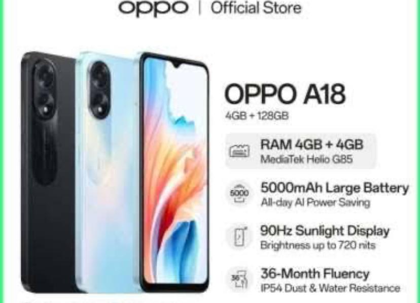 HP OPPO A18 Memiliki Rating IPX4 Terhadap Ketahanan Air dan Debu