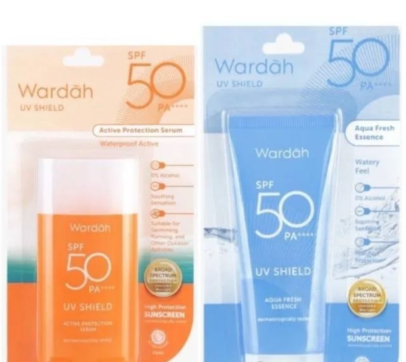 Perbedaan Sunscreen Wardah UV Shield Aqua Fresh Essence SPF 50 PA++++