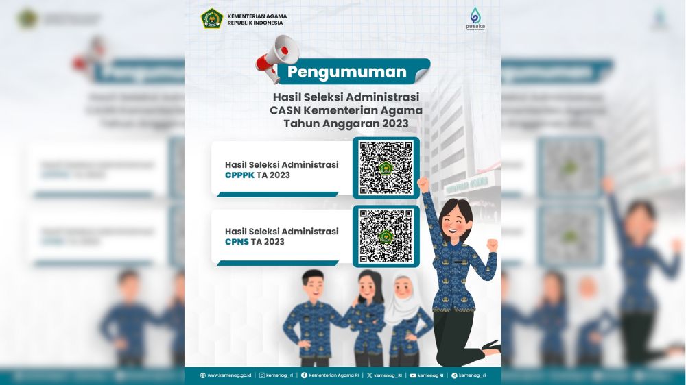 Link PDF Pengumuman Hasil Seleksi Administrasi CPNS dan PPPK Kemenag 2023
