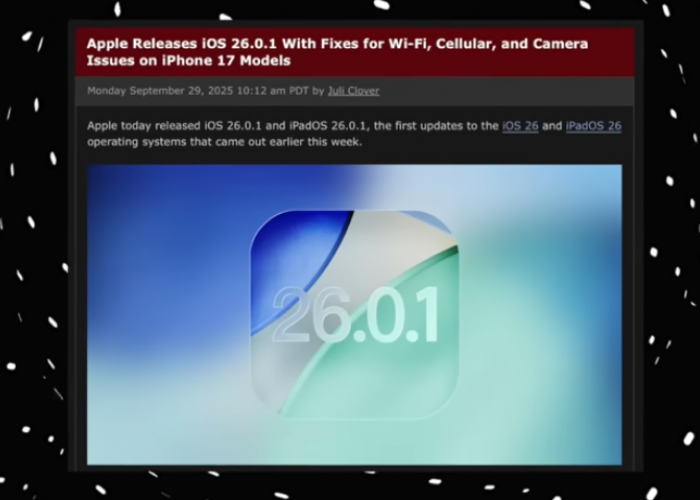 Update iOS 26.0.1: Fitur Baru dan Perbaikan Bug di iPhone