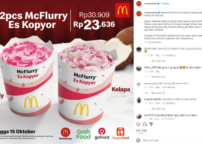 Panas-panas Gini Dapatkan Es Kopyor Hemat dengan Promo McD Oktober!