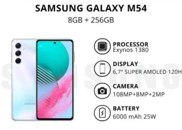 Samsung Galaxy M54 Mengeluarkan Seri Ponsel 5G Dengan Harga Yang Kompetitif