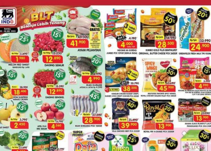 Promo Superindo Weekday 5–8 Mei 2025: Diskon hingga 50% untuk Minyak Goreng, Daging, dan Produk Rumah Tangga