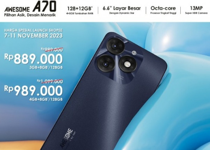 Harga Itel A70: Smartphone Terbaru dengan Desain Mirip iPhone, RAM 8GB, ROM 128GB