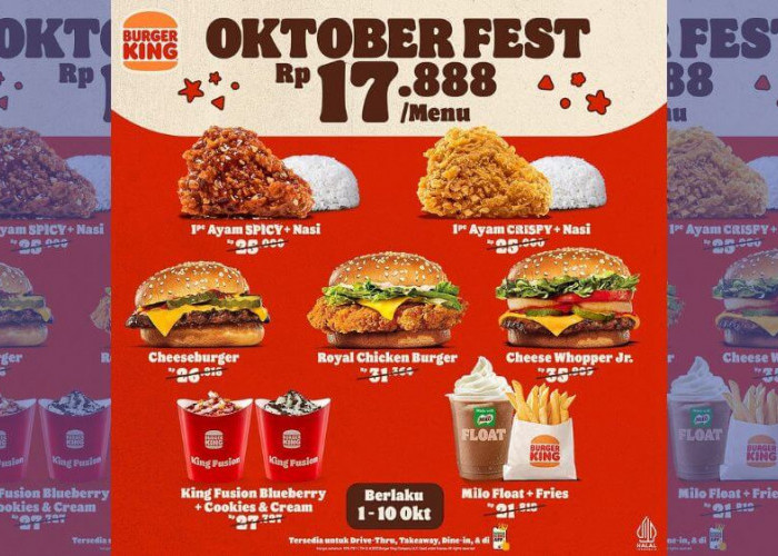 Cicipi Sensasi Nikmatnya Promo Burger King Oktober Fest Cuma Rp17.888