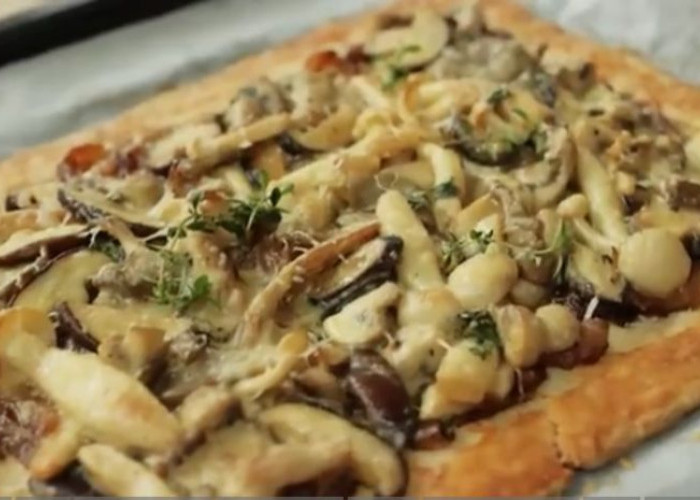 Resep Pizza Crispy Mushroom, Renyah dan Gurih