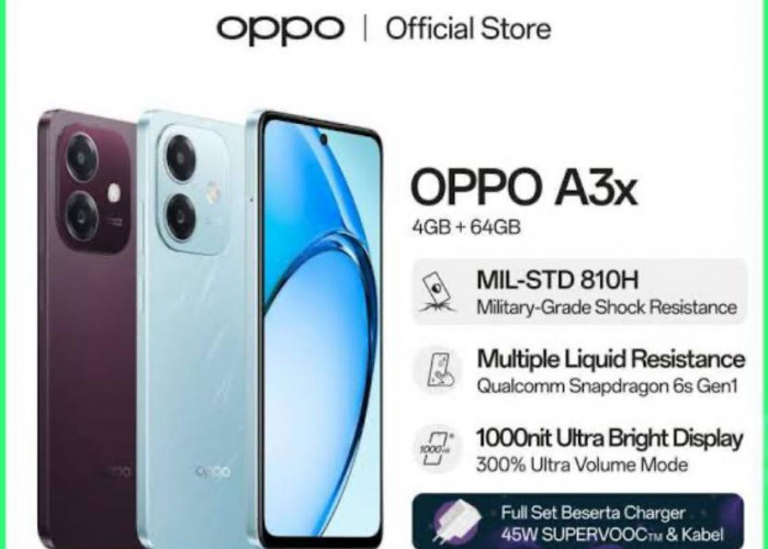 Spesifikasi dan Harga OPPO A3X HP Terbaru 2024