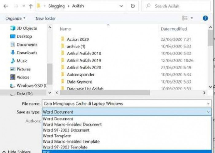 Cara Mudah Buat File Dokumen ke Bentuk PDF di Laptop