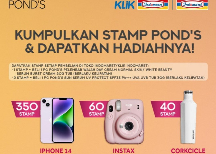 Promo Indomaret: Kumpulkan Stamp Pond's dan Segera Menangkan iPhone 14!