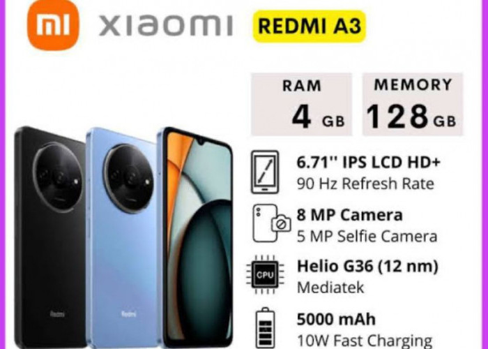 Spesifikasi Xiaomi Redmi A3 RAM 4GB ROM 128GB dan Harga Akhir Juli 2024