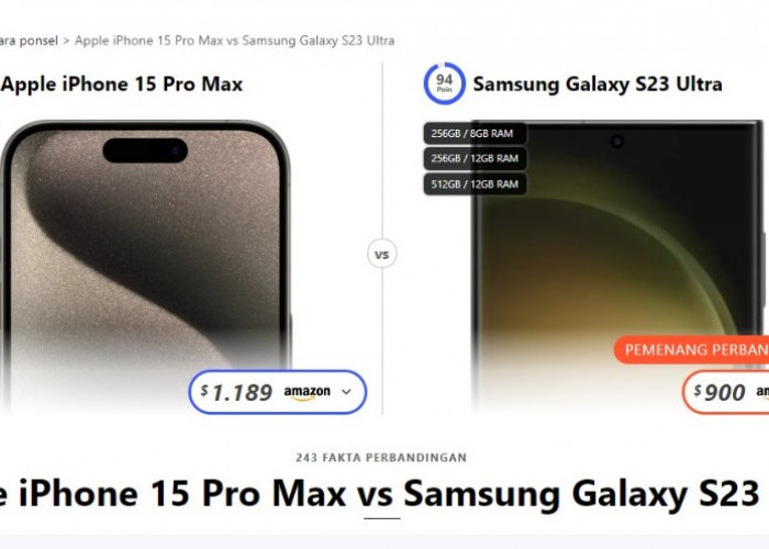 Singgasana Smartphone Terbaik 2023! Samsung Galaxy S23 Ultra & iPhone 15 Pro Max Bersaing Ketat
