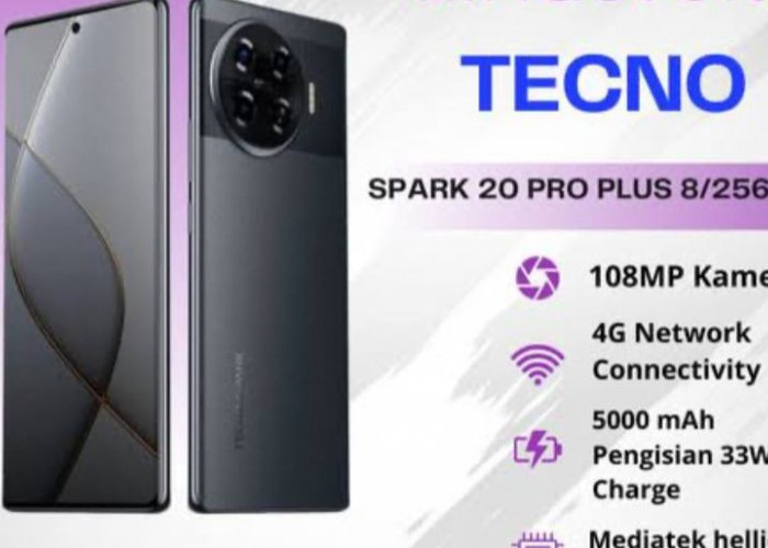 Miliki HP Tecno Spark 20 Pro+ Harga Rp 2 Jutaan Dengan Desain Yang Mewah