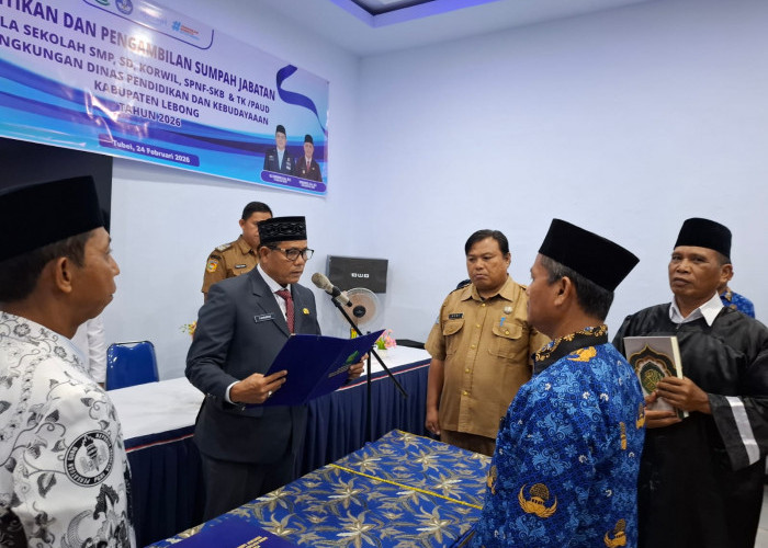 Kepala Dinas Dikbud Lebong Minta  80 Kepala Sekolah Segera Gelar Sertijab 