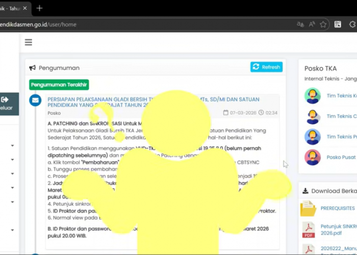 Menu Gladi Bersih TKA Sudah Muncul! Cara Download Kartu Login Peserta dan Administrasi Tes