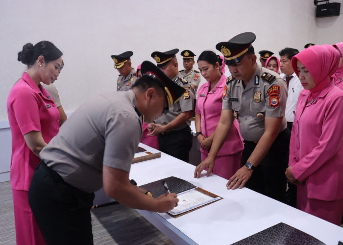 Bangun Budaya Kerja Bersih, Seluruh Jajaran Polres Lebong Tandatangani Pakta Integritas