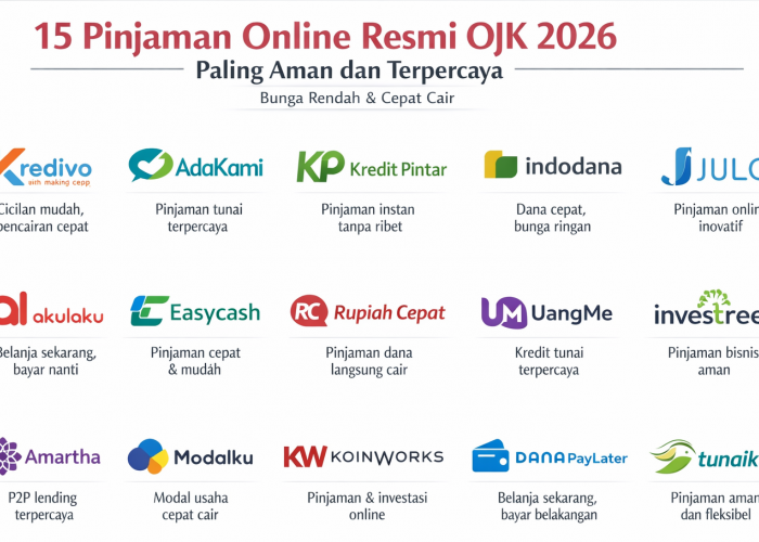 15 Pinjol Resmi OJK 2026 Paling Aman dan Terpercaya, Bunga Rendah & Cepat Cair