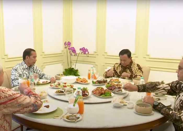 Presiden Jokowi Jamuan Makan Siang dengan Tiga Capres, Singgung Netralitas