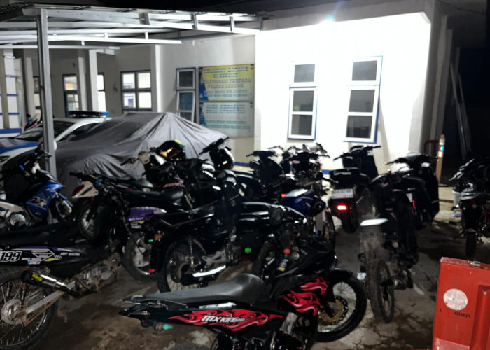 18 Motor Knalpot Brong Diamankan, Satlantas Polres Lebong Intensifkan Patroli Balap Liar