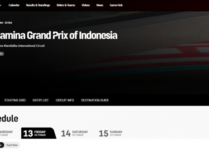 Jadwal MotoGP Indonesia 2023 : Catat Jadwal Lengkap dan Klasemen Sementara Pebalap!
