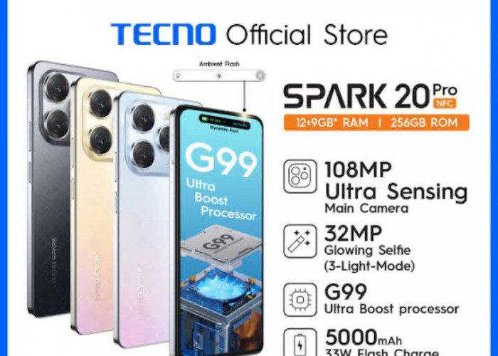 Kelebihan dan Kekurangan Hp Tecno Spark 20 Pro, Harga 2 Juta 