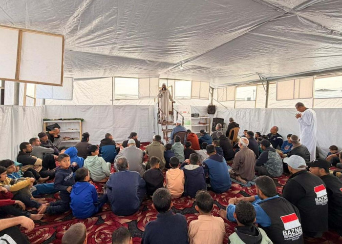 Baznas Bangun 3 Masjid Darurat di Gaza untuk Warga Palestina