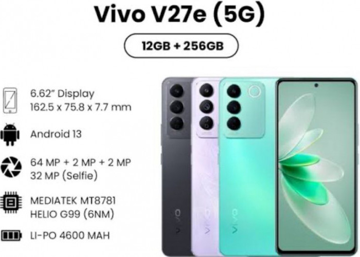 Harga Vivo V27e Turun di Akhir Tahun, Gunakan RAM 12GB, Layar 120Hz, Cek Spesifikasi