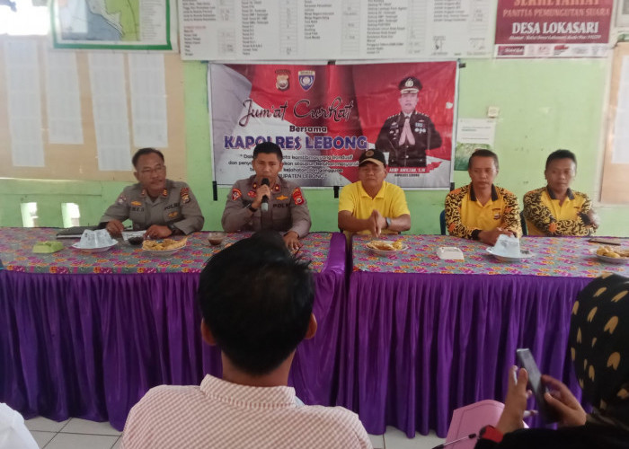 Jum'at Curhat, Wakapolres Lebong Ingatkan Bahaya Hoax Jelang Pemilu 2024 