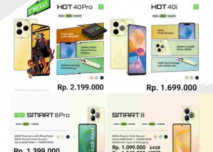 Daftar Harga HP Infinix Tahun 2024, Dari Termurah Hingga Paling Mahal