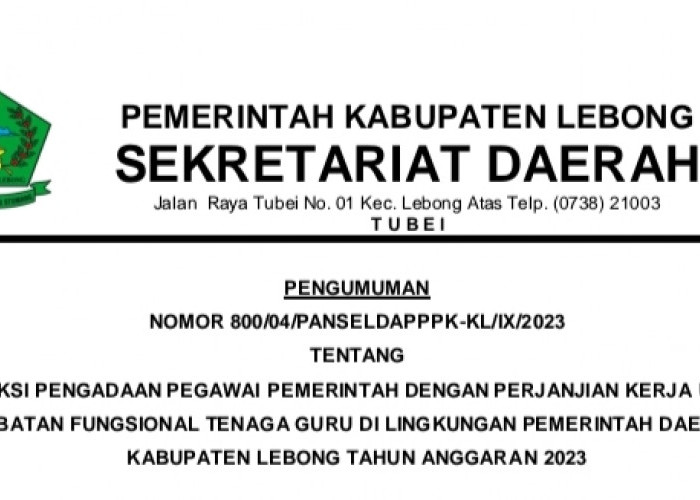 Sscasn.bkn.go.id 2023 Telah Dibuka, Cek Link Pendaftaran PPPK Guru 2023 Lebong, Lengkap di Sini!