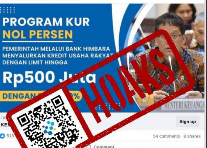 Waspadai Pendaftaran KUR Nol % 2025 Kementerian Keuangan Beredar di Facebook
