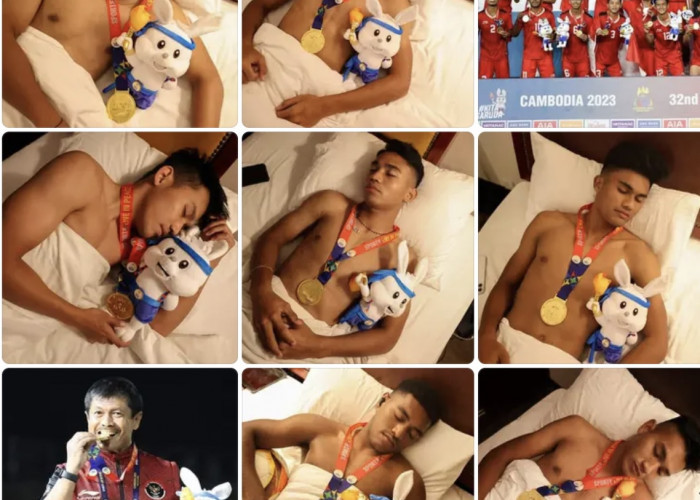 Marselino Ferdinan dan Pratama Arhan Tidur Nyenyak dengan Kalungi Medali Emas , Begini Komentar Netizen