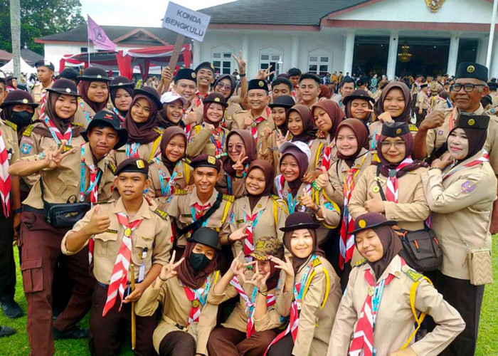 20 Anggota Kwarcab 0708 Lebong Ikut Sukseskan Kemah Bela Negara 2022 di Bengkulu
