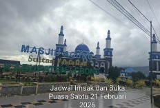 Jadwal Imsak dan Buka Puasa Kabupaten Lebong 21 Februari 2026, Lengkap Waktu Salat 3 Ramadan 1447 H