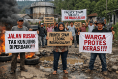 Jalan Rusak Tak Kunjung Diperbaiki, Proyek SPAM Lebong Warga Protes Keras